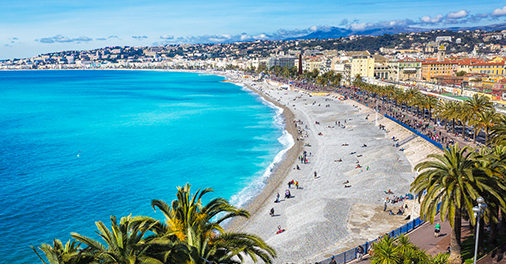La città di Nizza affacciata sulla Costa Azzurra
